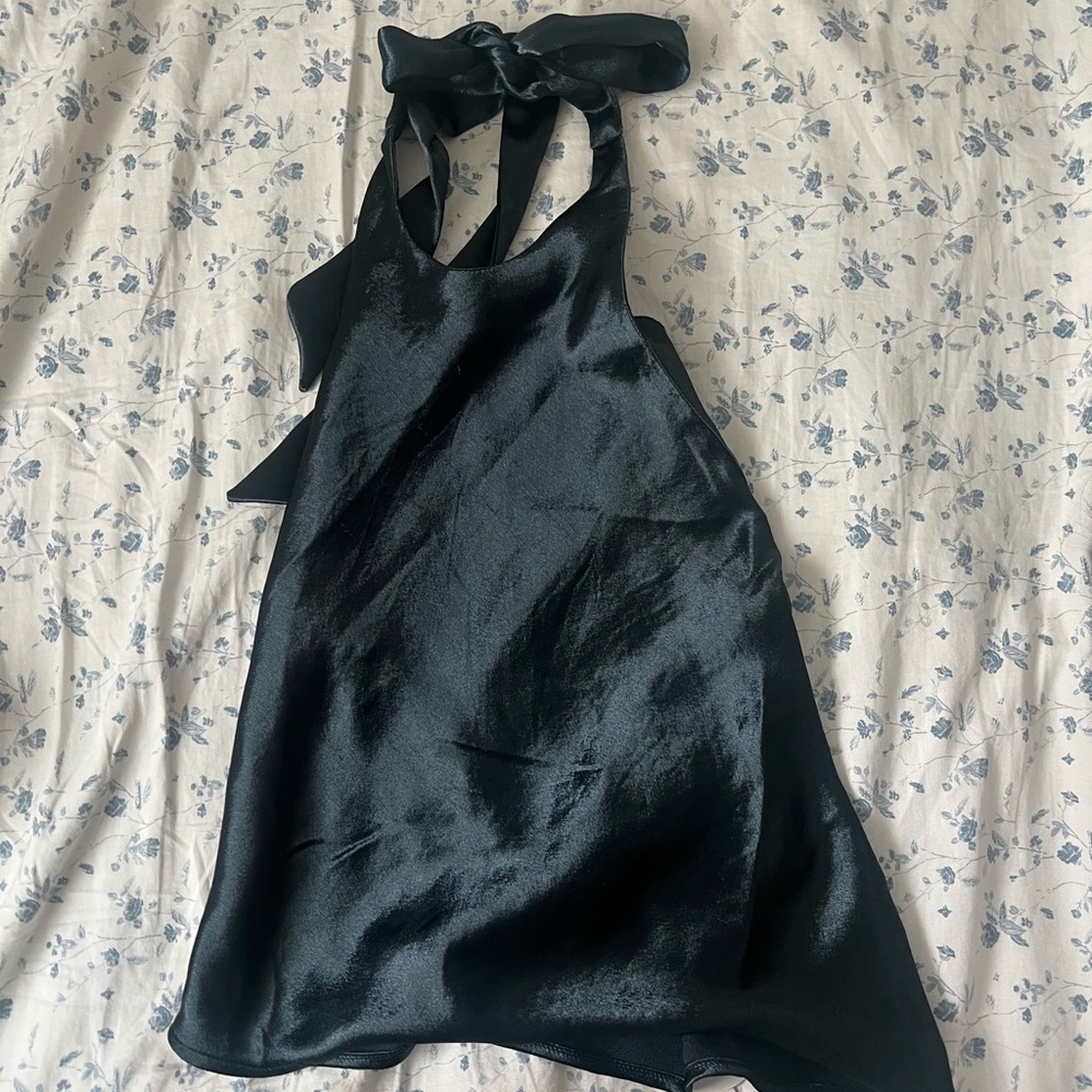 URBAN OUTFITTERS silence + noise solis satin asymmetrical halter top